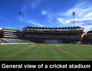 General view of a cricket stadium