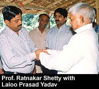 Prof. Ratnakar Shetty with Laloo Prasad Yadav