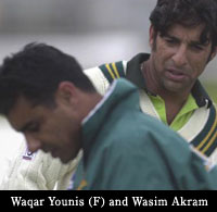Waqar Younis (F) and Wasim Akram