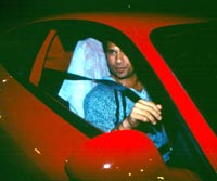 Tendulkar in his Ferrari