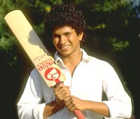Sachin Tendulkar before the 1989-90 Test series against Pakistan in India