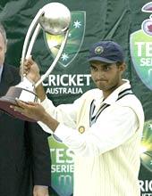 Sourav Ganguly with the trophy