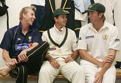 Brett Lee, Ricky Ponting and Glenn McGrath reflect on the drawn Test in the dressing room