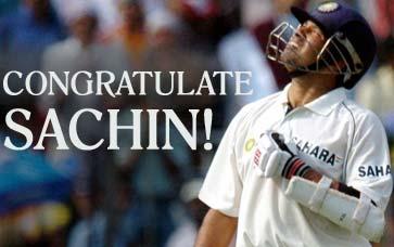 Congratulate Sachin!