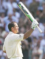 Ricky Ponting with the Kookaburra bat