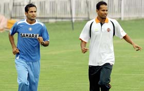 Irfan Pathan with brother Yusuf