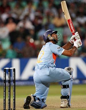 And Yuvraj Singh hits it for a six!