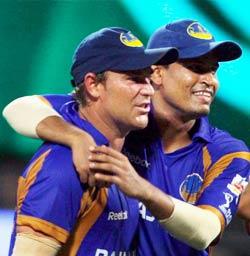 Yusuf Pathan and Shane Warne