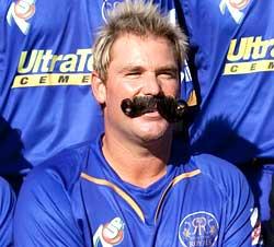 Shane Warne sporting the Big Moustache