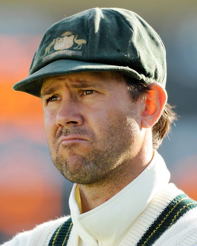 Australia's Ricky Ponting looks on after the draw in the first Ashes Test against England at Cardiff