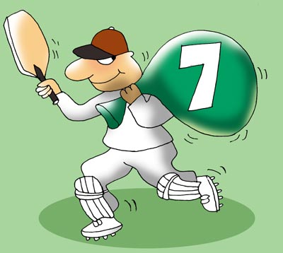 An illustration of a batsman celebrating on reaching his century