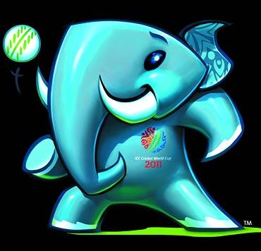 The mascot for the 2011 World Cup "Appu", the elephant was the mascot of the 