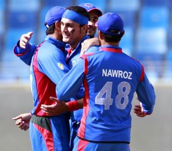 Afghanistan's players celebrate