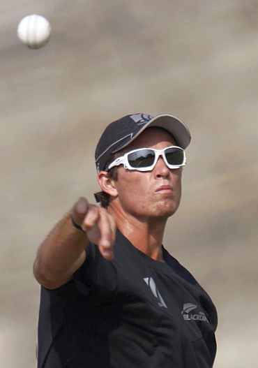 Tim Southee during a practice session