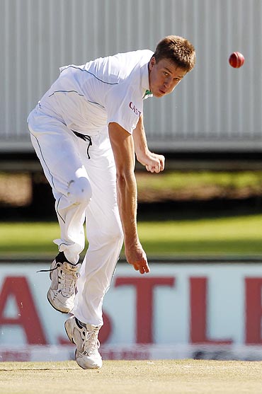 South Africa's Morne Morkel bowls on Day 1 of the first Test vs India in Centurion