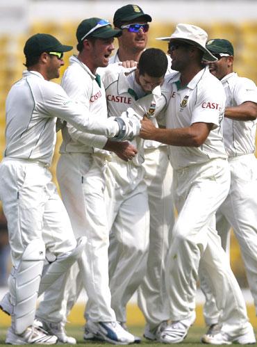 South African players celebrate