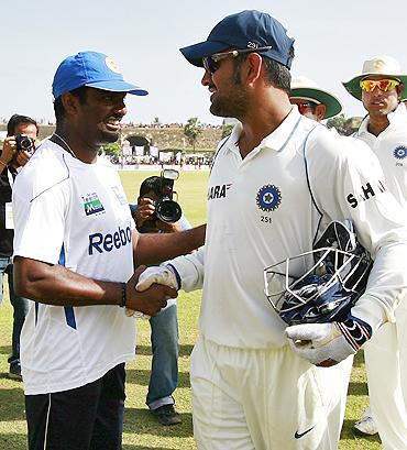 Murali and Dhoni