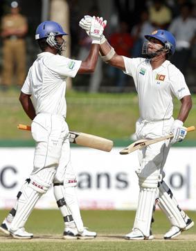 Paranavitana and Sangakara celebrate their hundreds