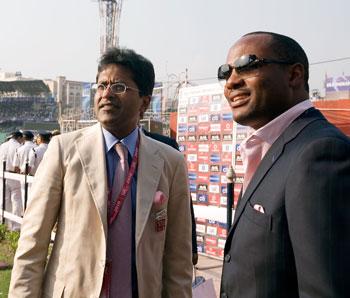 Lalit Modi and Brian Lara