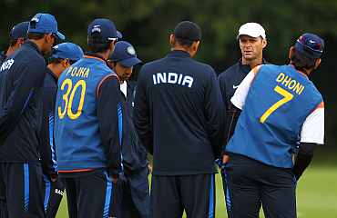 Gary Kirsten with Indian cricket team