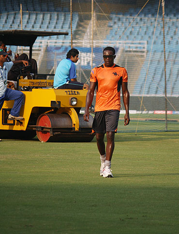 Jerome Taylor during the practice session