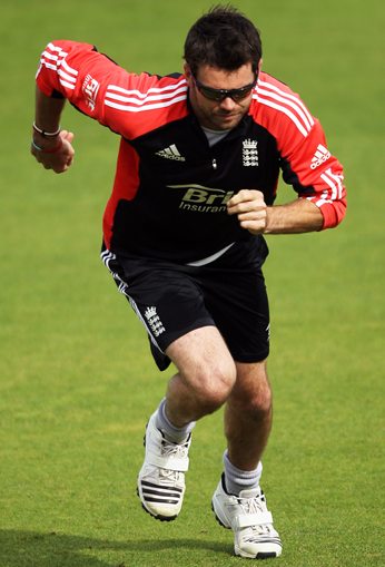 James Anderson during training at The Oval