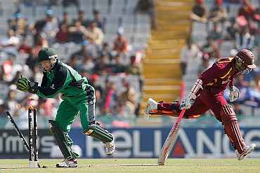 Shivnarain Chanderpaul is run out