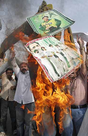 Fans burn effigies of Pakistan players