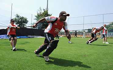 Samit Patel during a practice session in Hyderabad