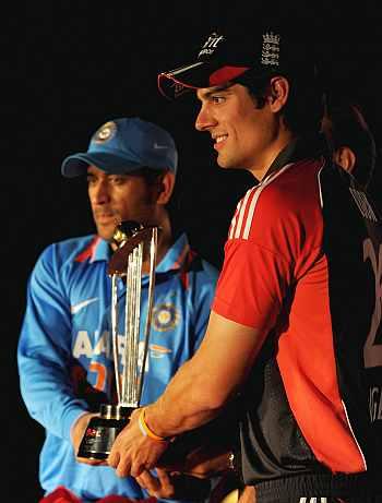 Alastair Cook and MS Dhoni