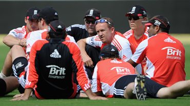 Andy Flower during training with the England players