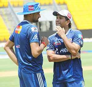 Harbhajan Singh and Tendulkar