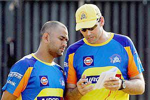 MS Dhoni and Stephen Fleming