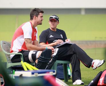 Kevin Pietersen and Andy Flower