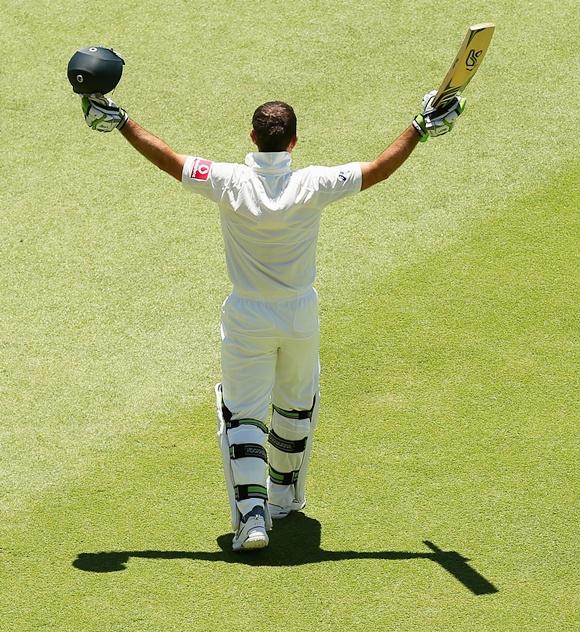 Ricky Ponting of Australia walks off the field