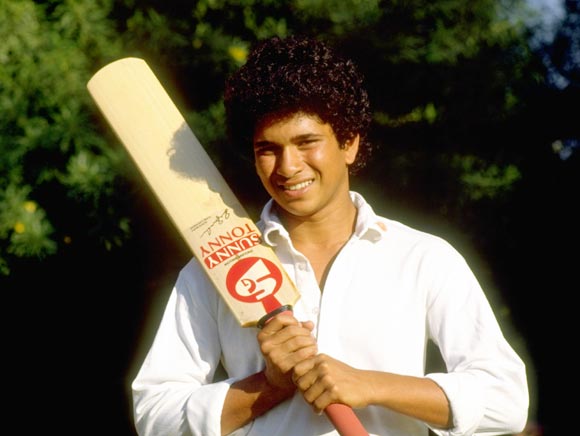 Sachin Tendulkar before the Test series against Pakistan, in October 1989