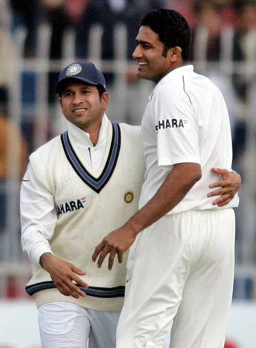 Sachin Tendulkar and Anil Kumble