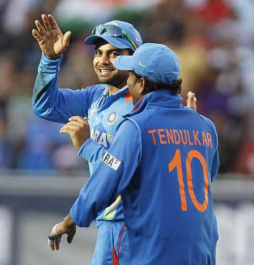 Virat Kohli and Sachin Tendulkar