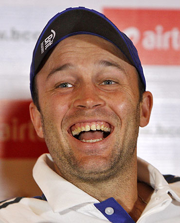 England's Jonathan Trott at a news conference