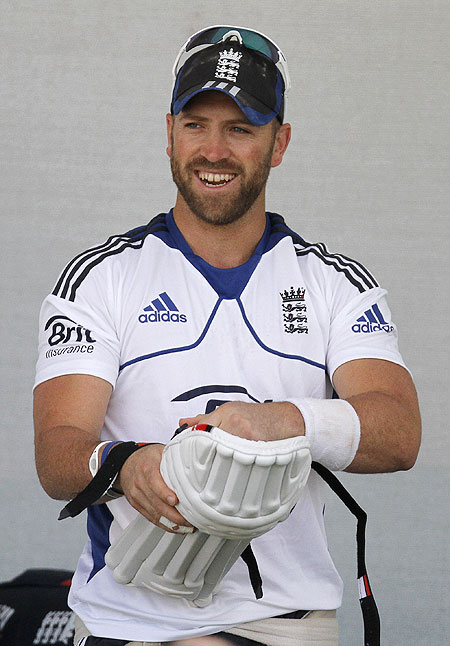 Matt Prior at a practice session in Ahmedabad on Tuesday