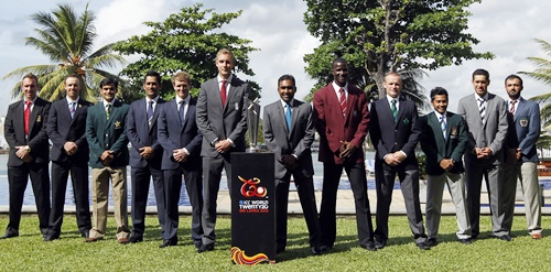 Captains of all the teams participating in the T20 WC at a photo call