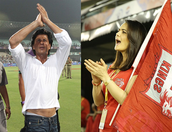 Shah Rukh Khan (left) and Preity Zinta
