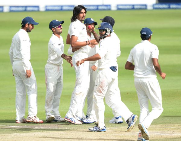 Ishant Sharma celebrates after picking up a wicket