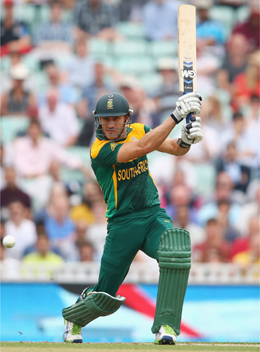 Faf du Plessis of South Africa hits out