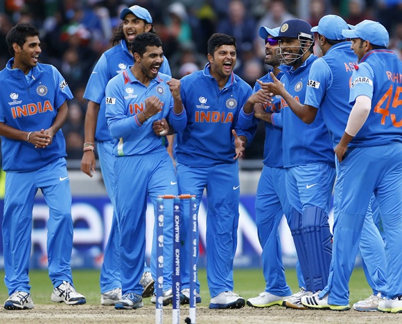 India's team celebrate