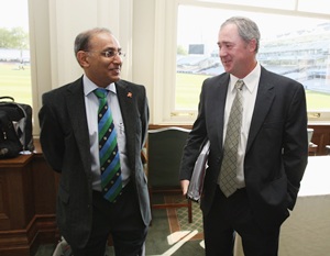 Haroon Lorgat (left) and Tim May
