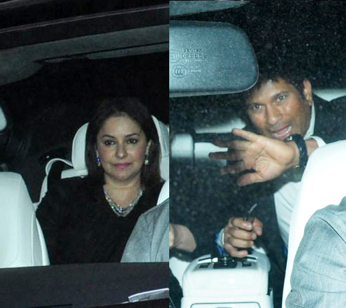 Anjali and Sachin Tendulkar arrive at the venue