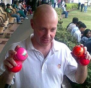 Fraser Stewart trials pink balls in Mumbai