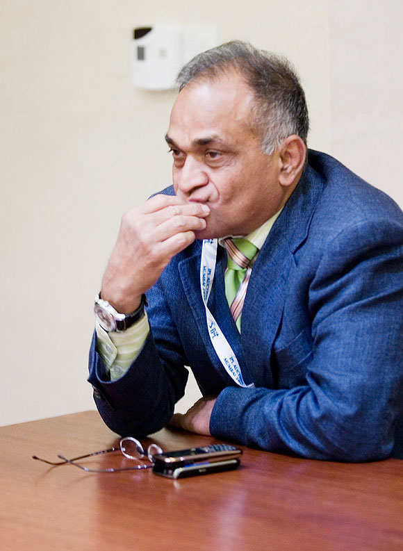Niranjan Shah, as vice-chairman of the Indian Premier League attends the IPL Auction 2010 on January 19, 2010 in Mumbai