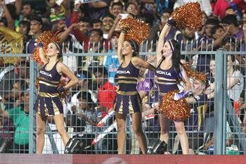 Cheerleaders at an IPL match
